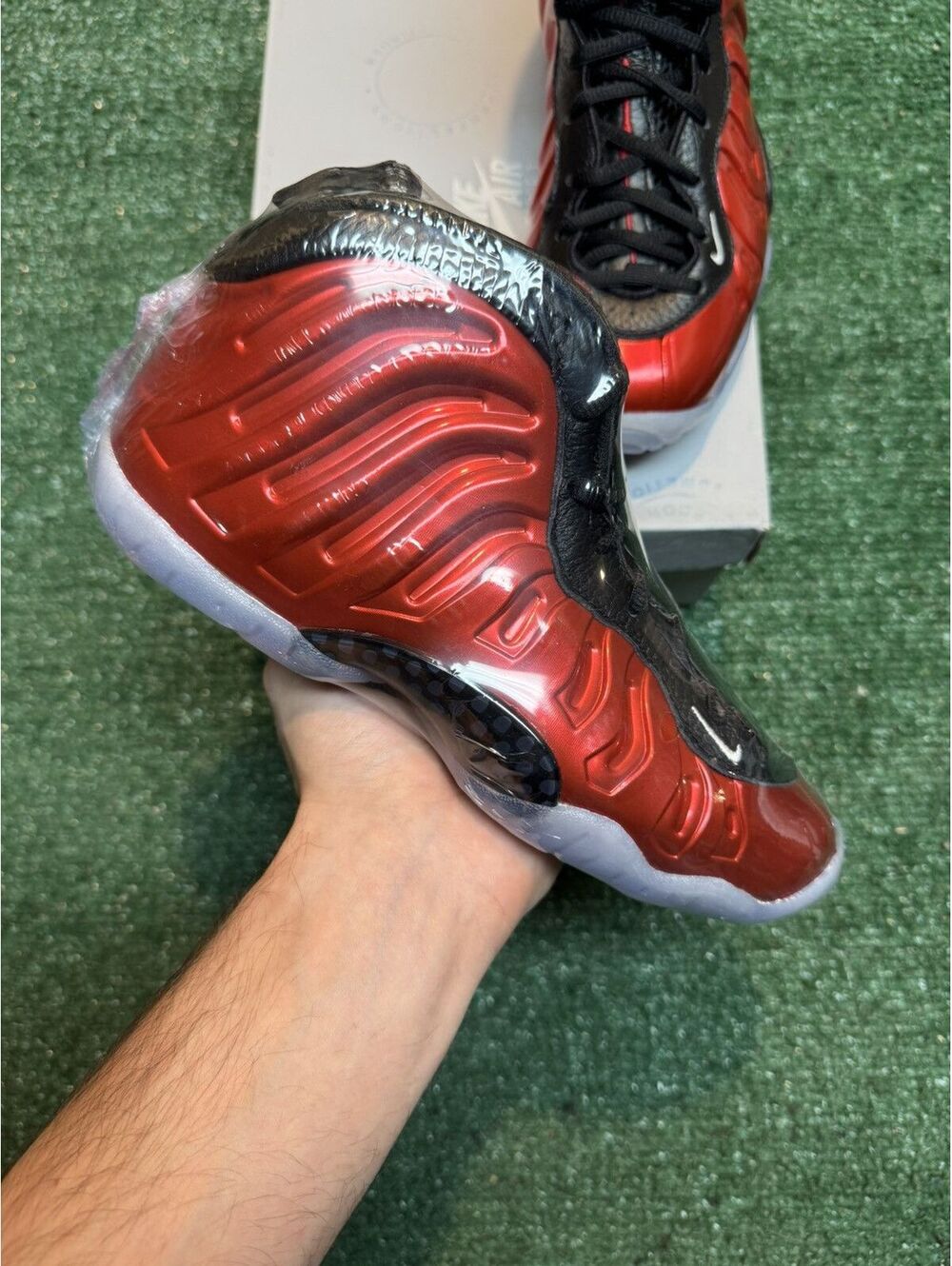 Nike Little Posite One Metallic Red Size 5M/6.5W